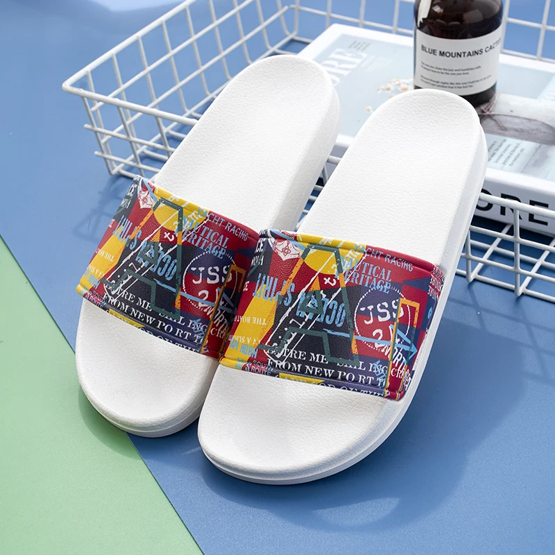 

Fashion Style Wholesale Large Size Beach Women Slippers Printing Pattern Upper For Comfortable Women Slides