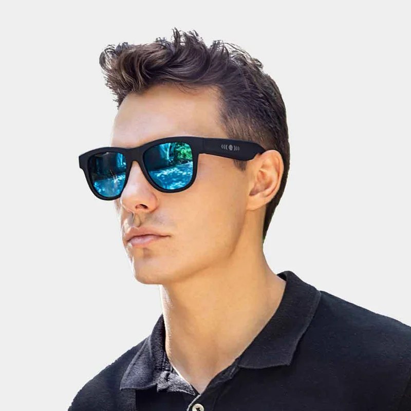 

Trends 2021 True Wireless Smart UV 400 Polarized Mens Blue tooth Bone Conduction Sunglasses Headphone