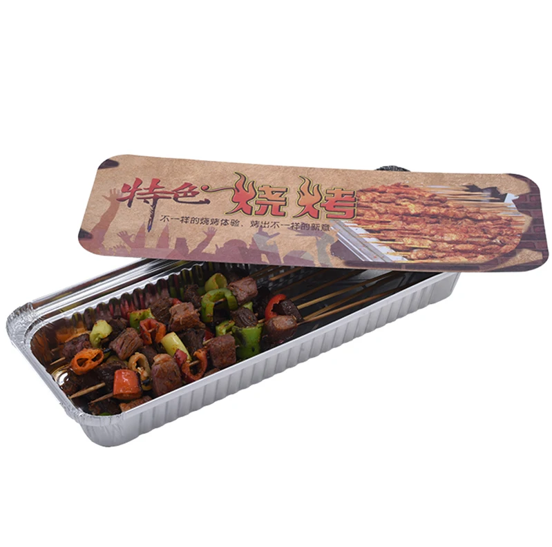 factory supply disposable aluminum foil container paper lid