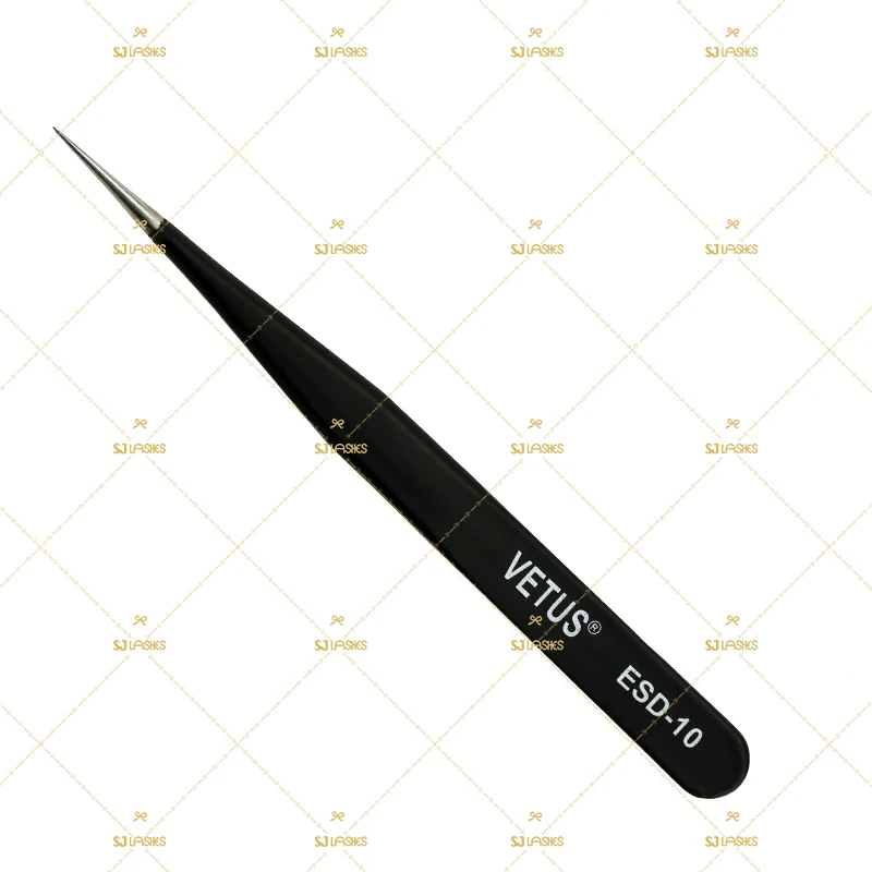 

Premium Quality Vetus L Type Tweezers for Mega Volume Easy Fan Mink Eyelash Extensions, Natural black