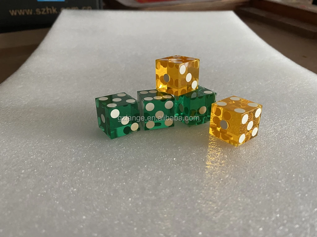 0.75 in casino quality acrylic dice