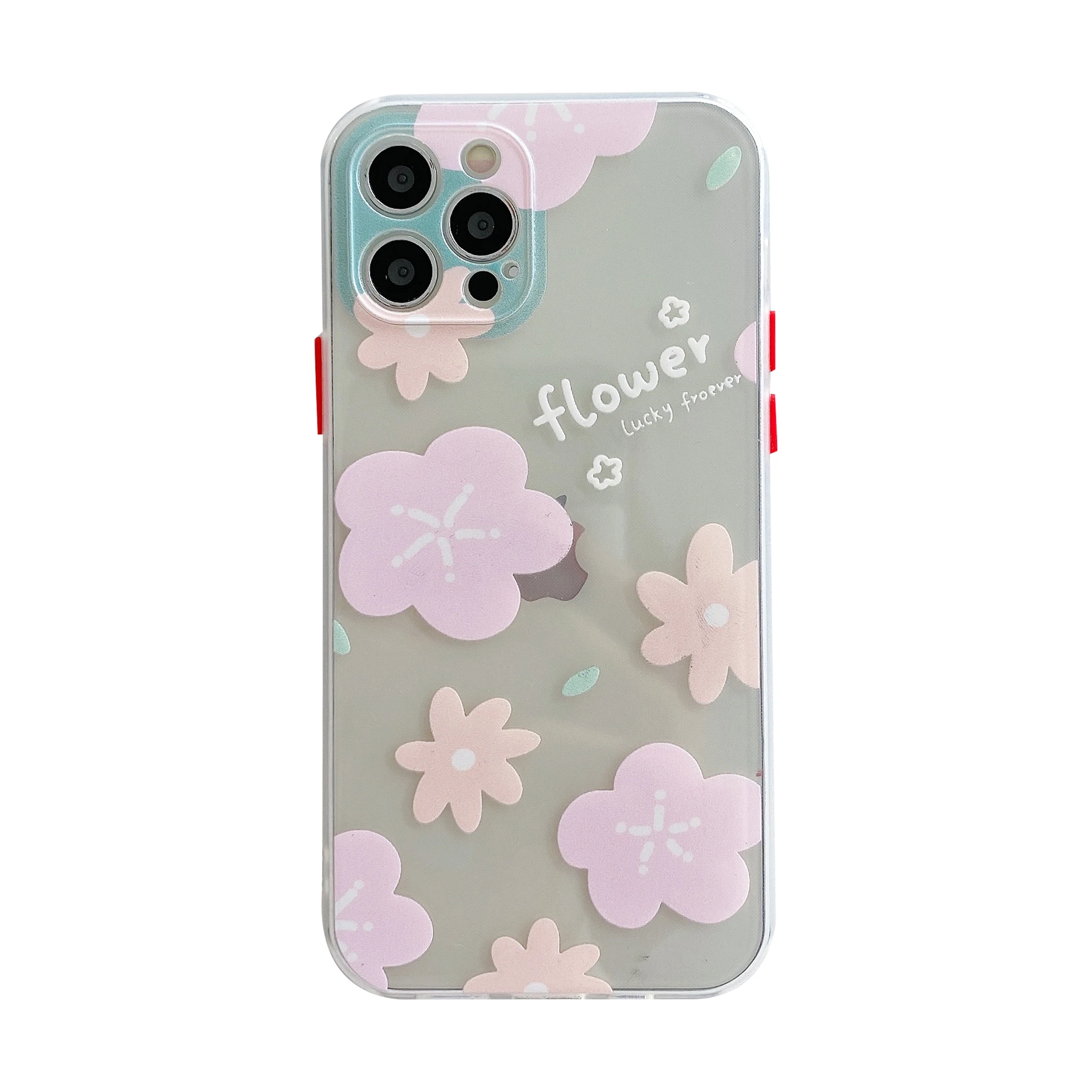 

Suitable For Iphone13 6.1 Flower sunshine Painted Fine Hole Transparent Protective Cover Case For Iphone 13 promax 13 pro, 2 colors