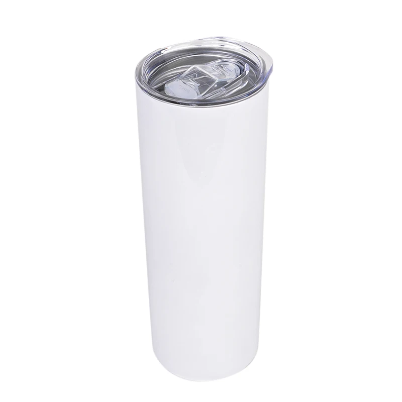 

Amazon Hot 20oz Stainless Steel Vacuum Insulated Mug DIY White Blanks Sublimation Straight Skinny Tumbler, White color