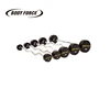 Professional Fixed Curl Rubber Barbell BODY FORCE