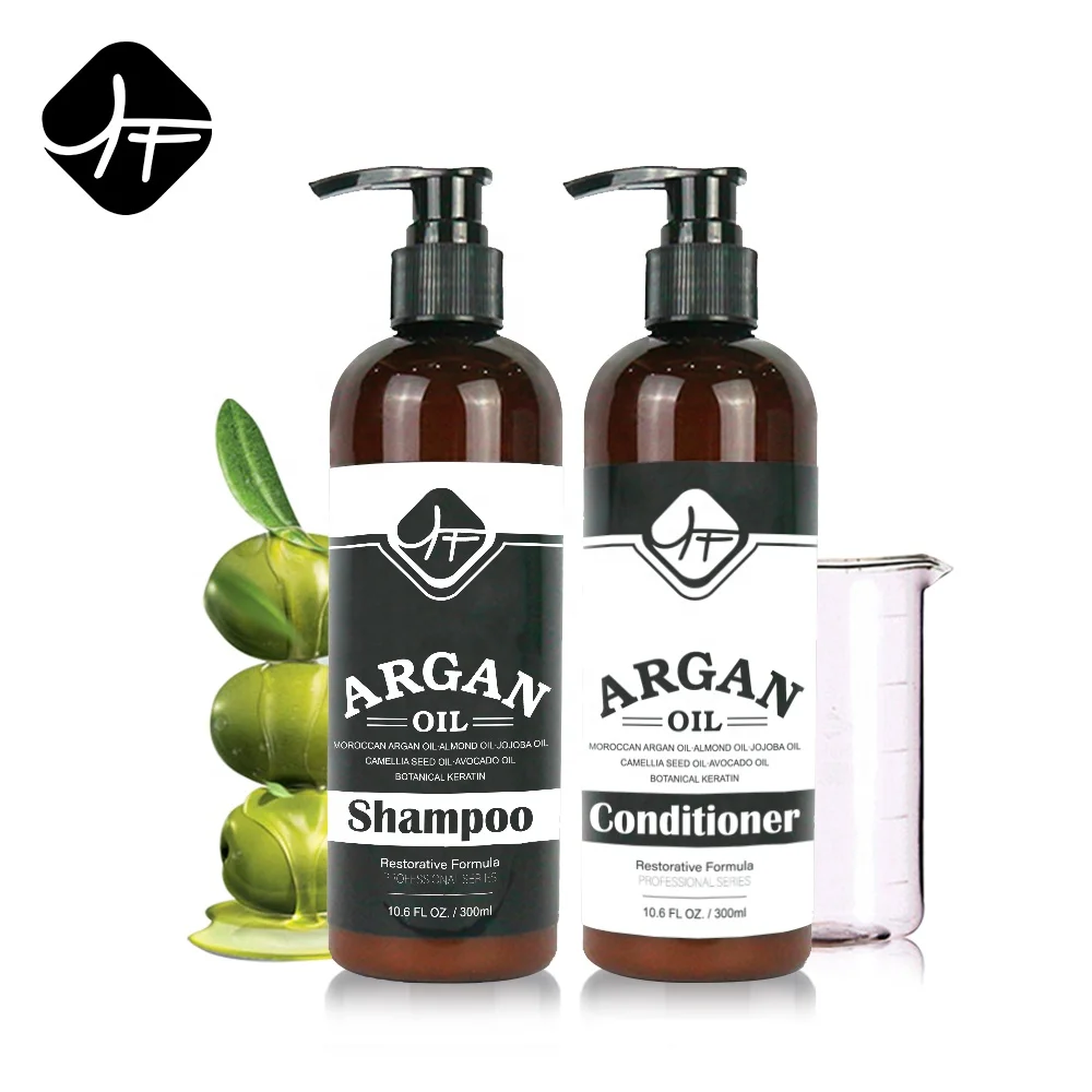 

Private label korean anti dandruff sulfate free organic Argan Oil shampoo and conditioner set