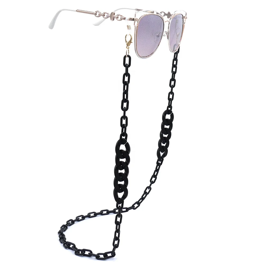 

Fashion acrylic jewelry sunglass holder cadena para lentes eyeglass chain face masking strap glasses cord for eyeglasses