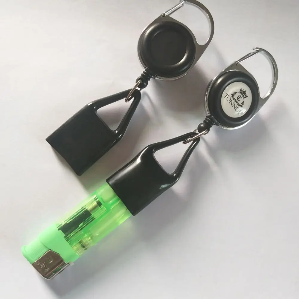 

Customized Logo Premium Lighter Leash Retractable Keychain Clip