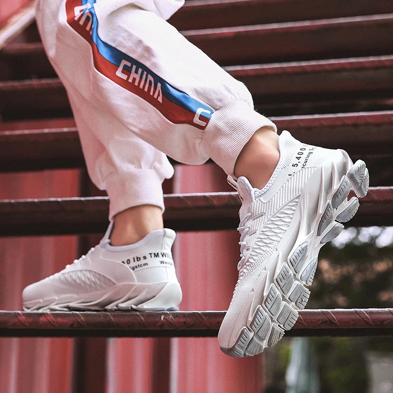 

Large size air cushion flying woven men's shoes 2021 new spring and summer four seasons sports shoes casual running shoes