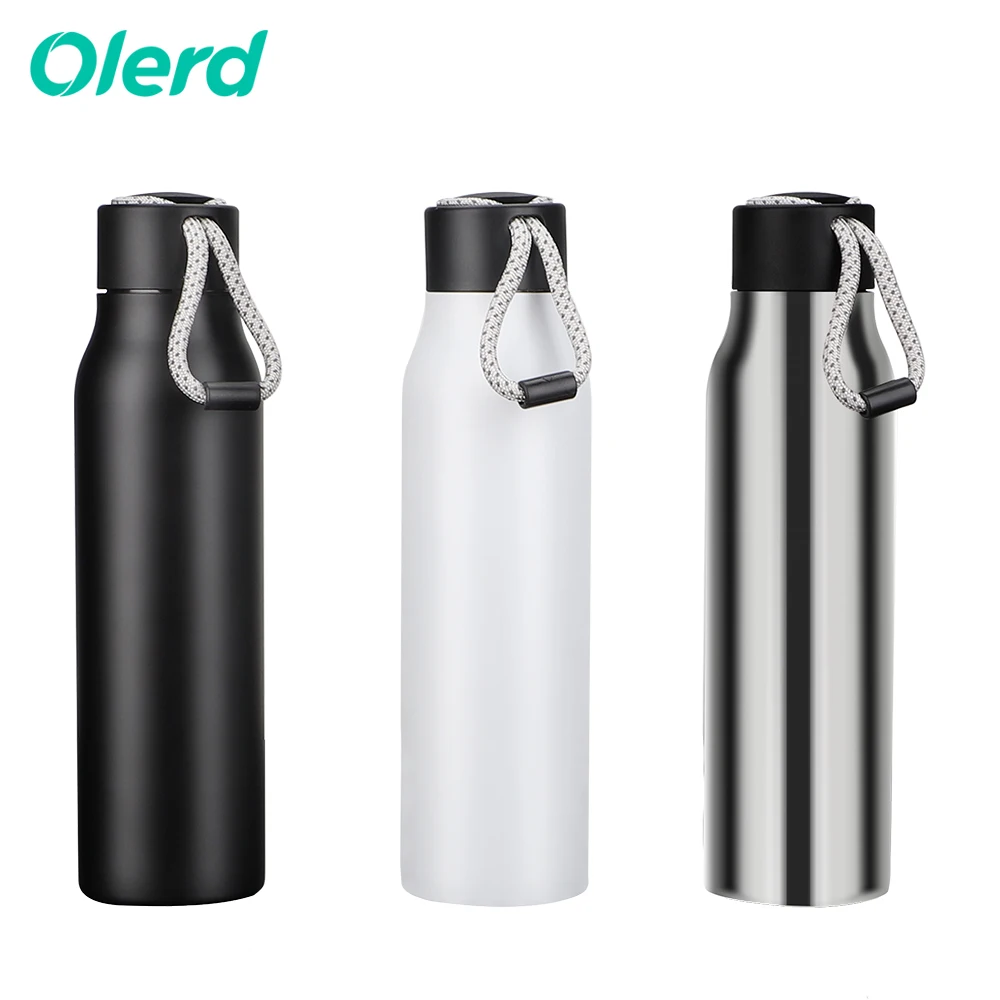 

BPA free good quality double wall stainless steel water bottle thermal bottles Sport Water Bottle with rope