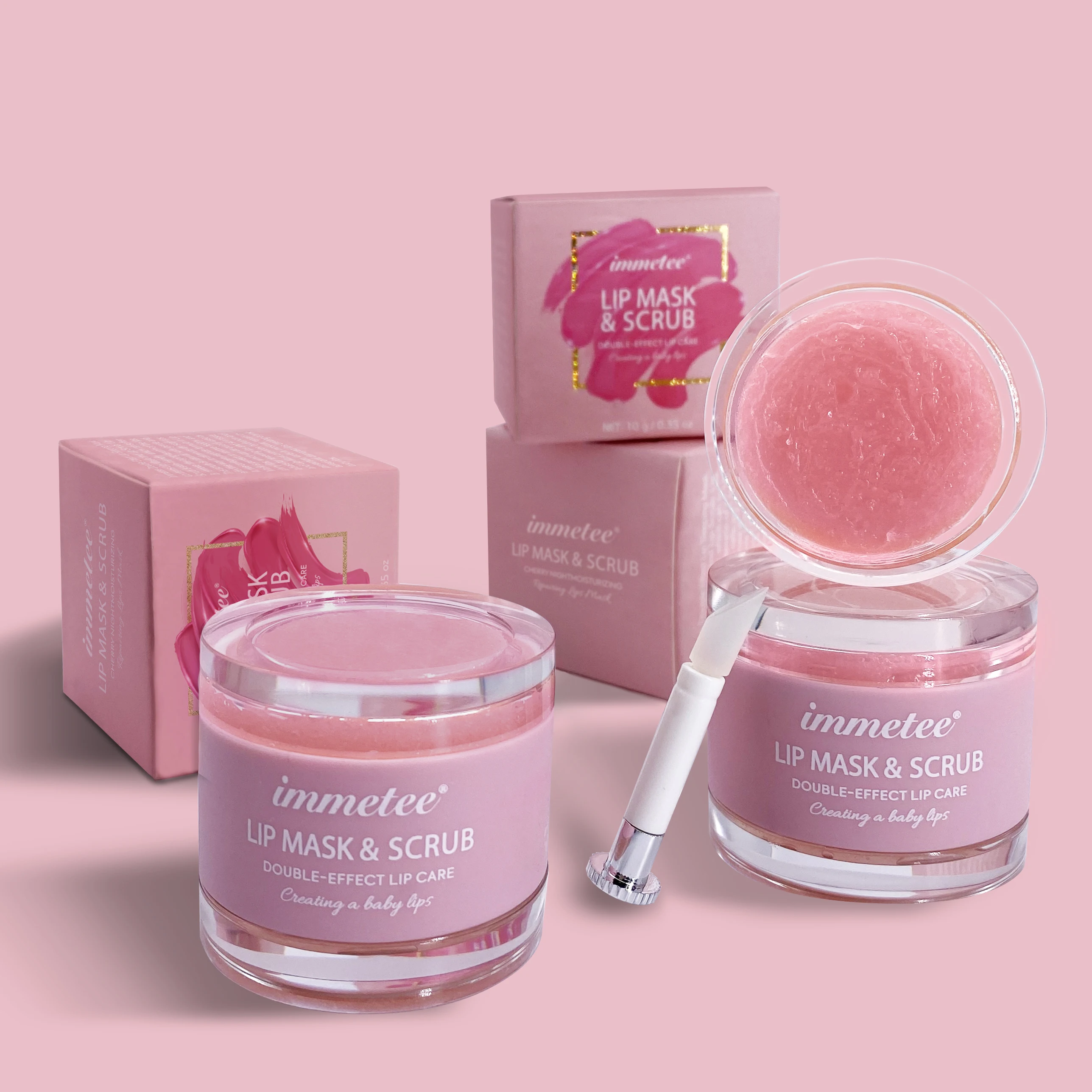 

Lip Mask Private Label Organic Strawberry 2 in 1 Nourishing Hydrating Lip Mask & Lip Scrub