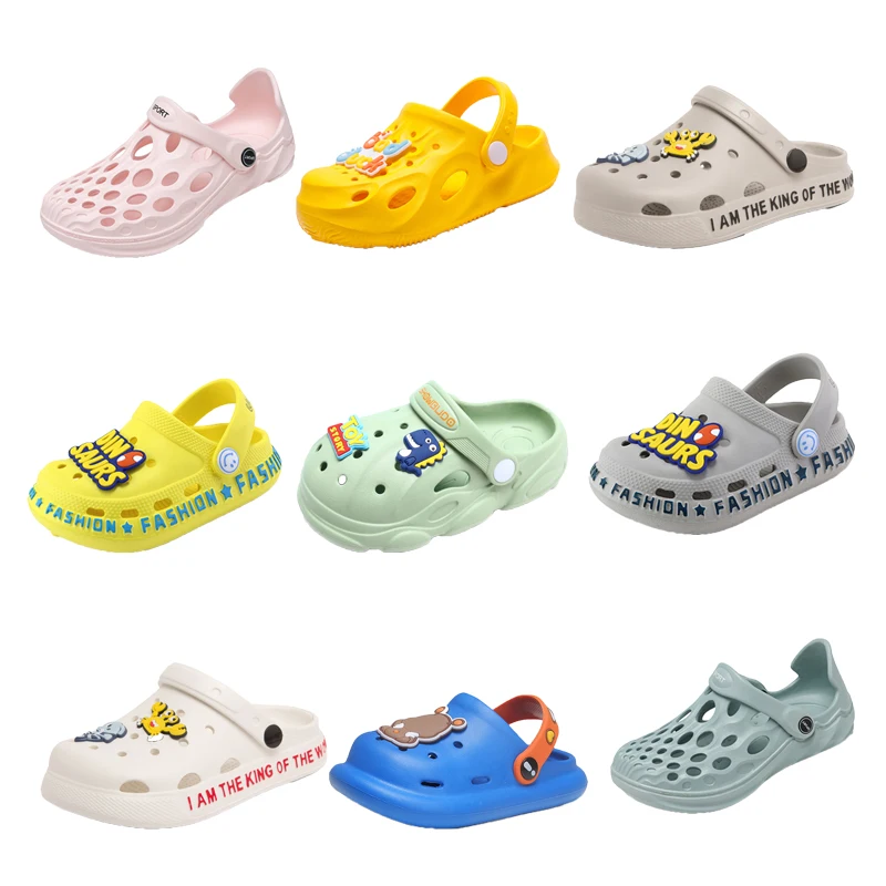 

New kids Cartoon Slipper girl Cave Boy Beach Shoes for Children Summer sandals Indoor EVA Slipper