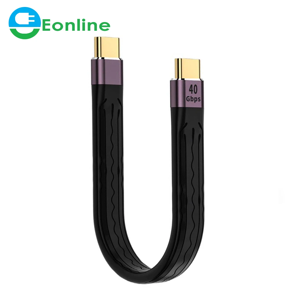 

USB 4.0 Gen3 100W 5A High-Speed Fast Charger Data Cable C to Type C Cable 4K/60Hz for Macbook Pro USB Type C Charger Data Cable