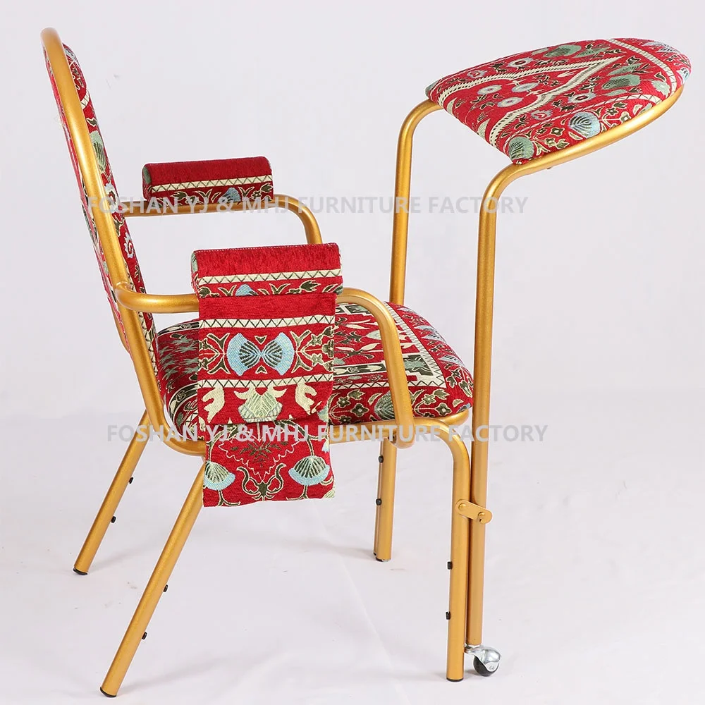 
stackable metal red carpet prayer muslim chair armchairs for church 