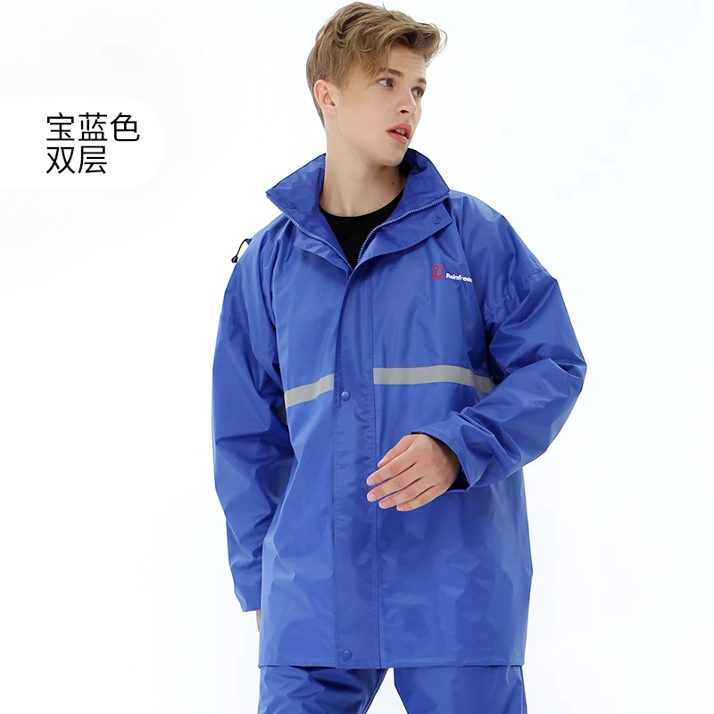 

2021 High Quality Raincoat Motorcycle Rain Jackets and Pants Set, Customized