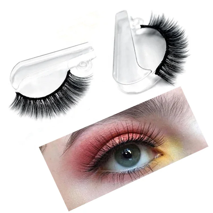 

Wholesale Private Label Reusable 3d False Eye Lashes NO Glue Magnetic Hand Made Curl Vegan Natural Self Adhesive Eyelash, Black