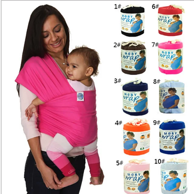 

Organic Child Newborn Breast Feeding Cover Sling Boba Cotton Baby Wrap Carrier Travel Mother's Day Outdoor Baby Products Soft, Color can be customized