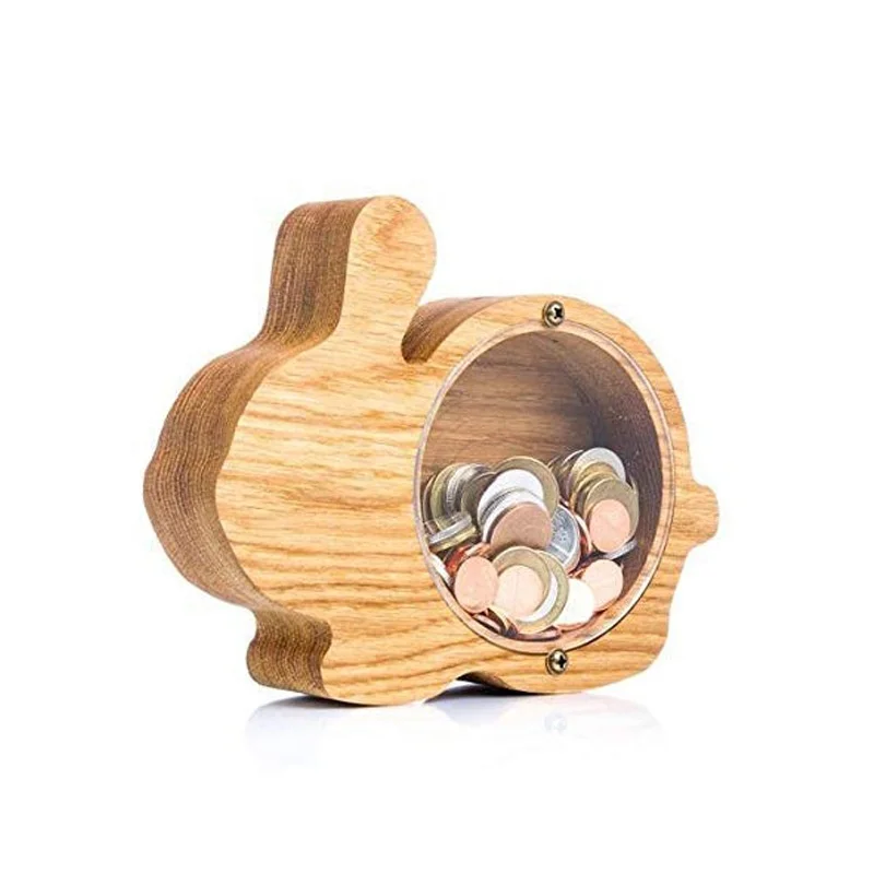 

Tik tok hot sell money box wood dress up & pretend play pig money box children's piggy bank electronic money boxes