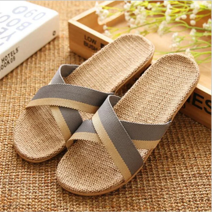 
Flax house indoor linen slippers for home 