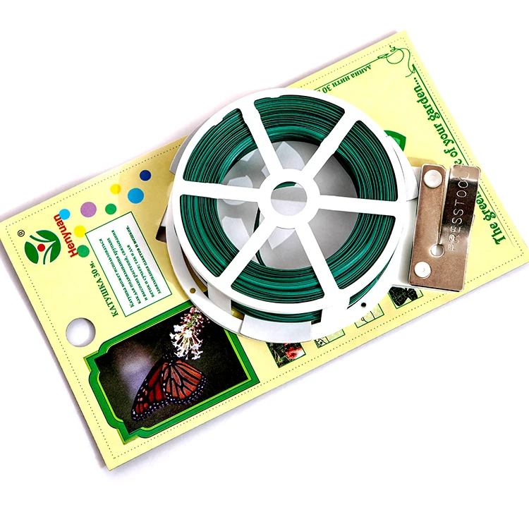 

Wholesale Plastic Twist Tie With Cutter Garden Twist Tie Twist Tie Spool, Green,customized color