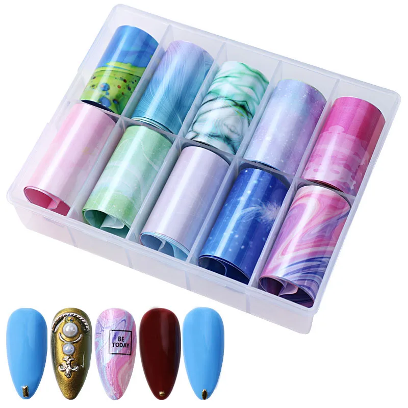 

Art Holographic Nail Sticker DIY Nail Paper Flower Design Nail Sticker