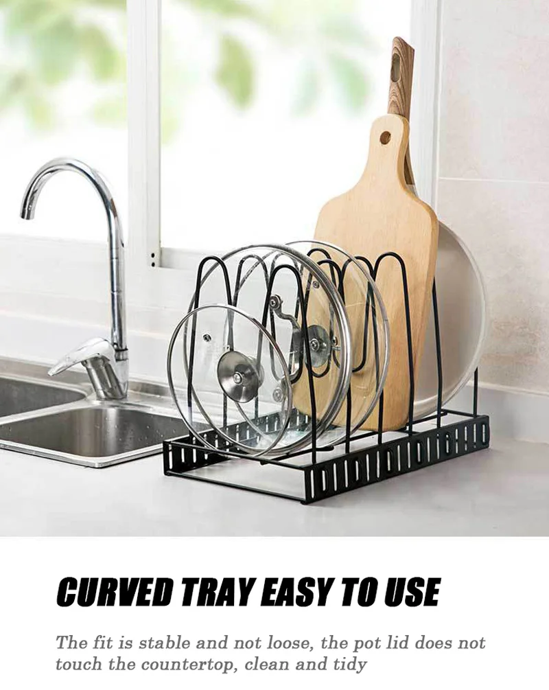 5 Layer Adjustable Foldable Storage Holder Kitchen Counter Pot