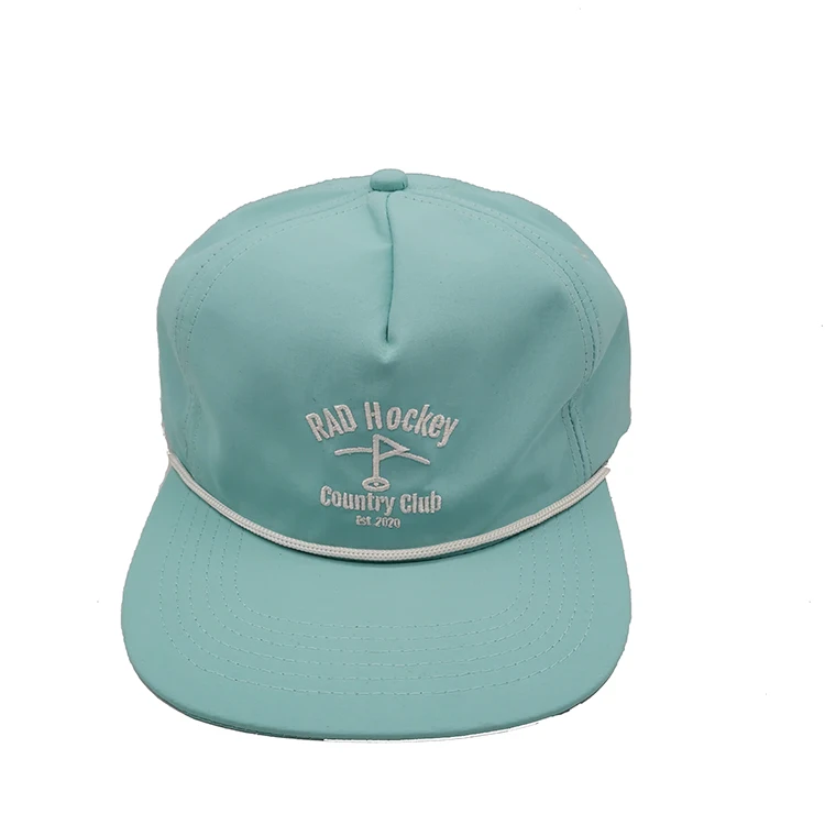 

Wholesale Fashion Hat Custom Design Your Own Logo Rope Nylon Snapback Caps Hats