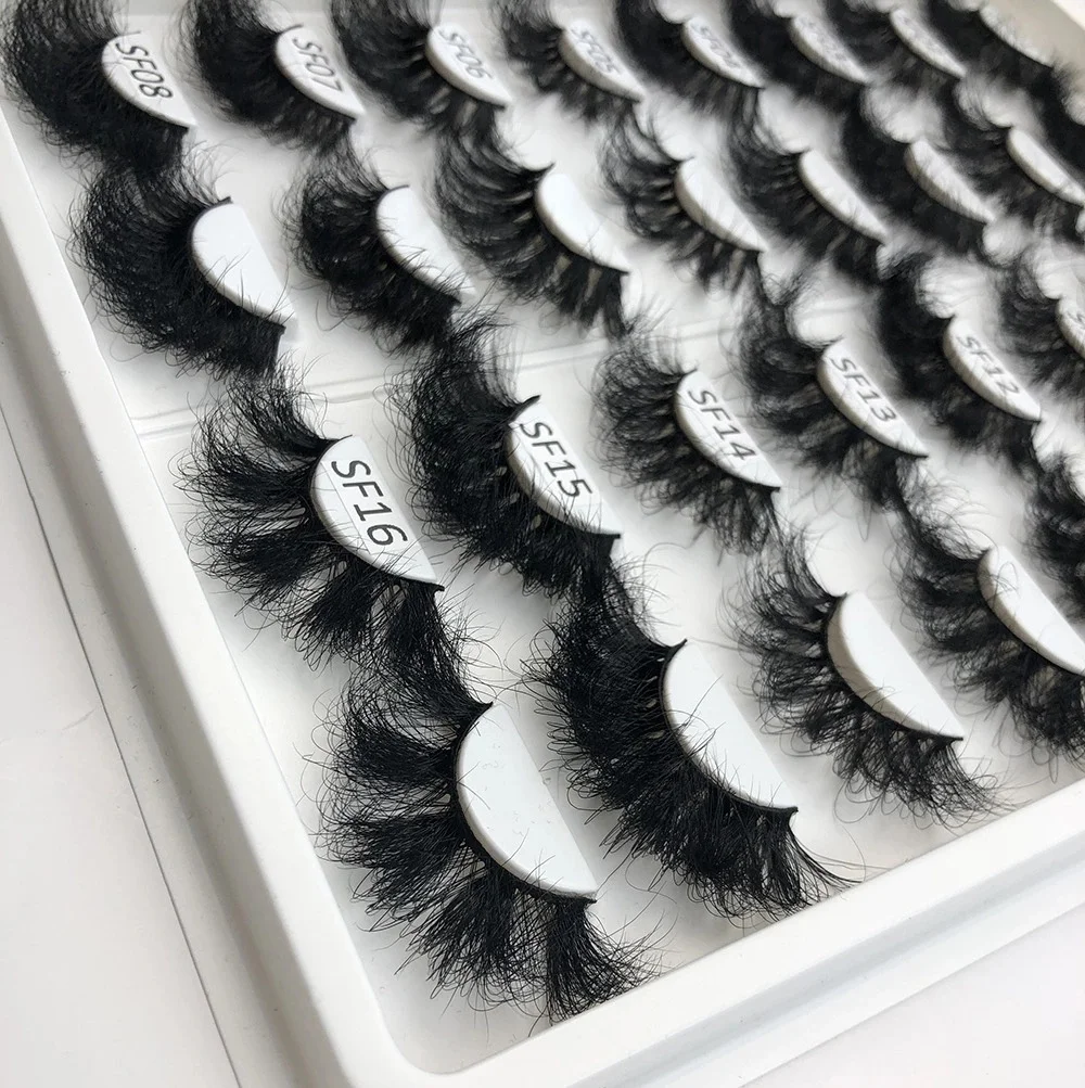 

25mm fluffy real mink eyelashes wispy real Mink Eyelashes Vendor, Custom color