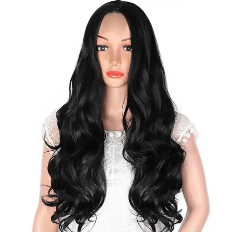 

Centre Part Large Wavy Lady's Wig Black Sexy Girl Wigcap Wigs, See details