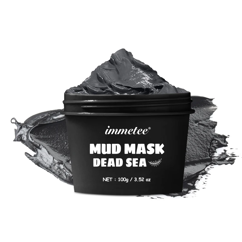 

Customized logo natural ingredient pore cleanser black mud mask hydrating & whitening face care dead sea mud mask