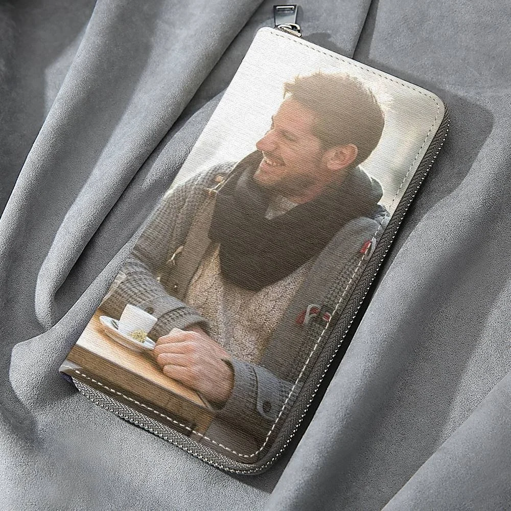 

Personalized Photo Long PU Leather Wallet Woman Custom Image Wallet Carteras Wallets For Women Fashionable