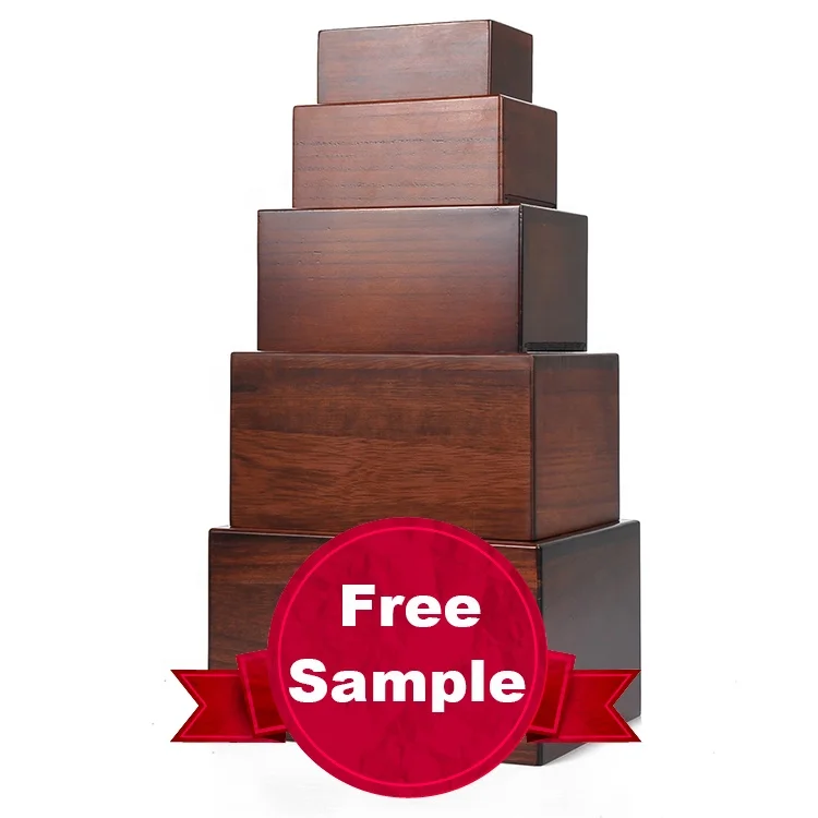 
OSB051 Wholesale Funeral Wooden Casket Pet Cremation Urns for Animal Ashes Mini Wood Pet Urnas 