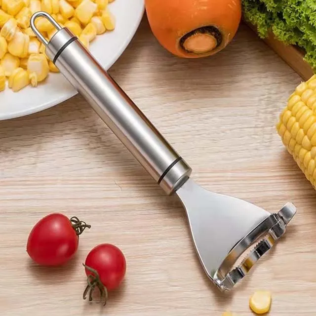

Amazon Top Seller Multifunctional Kitchen Grips Cob Cutter Kerneler Stainless Steel Corn Peeler Stripper