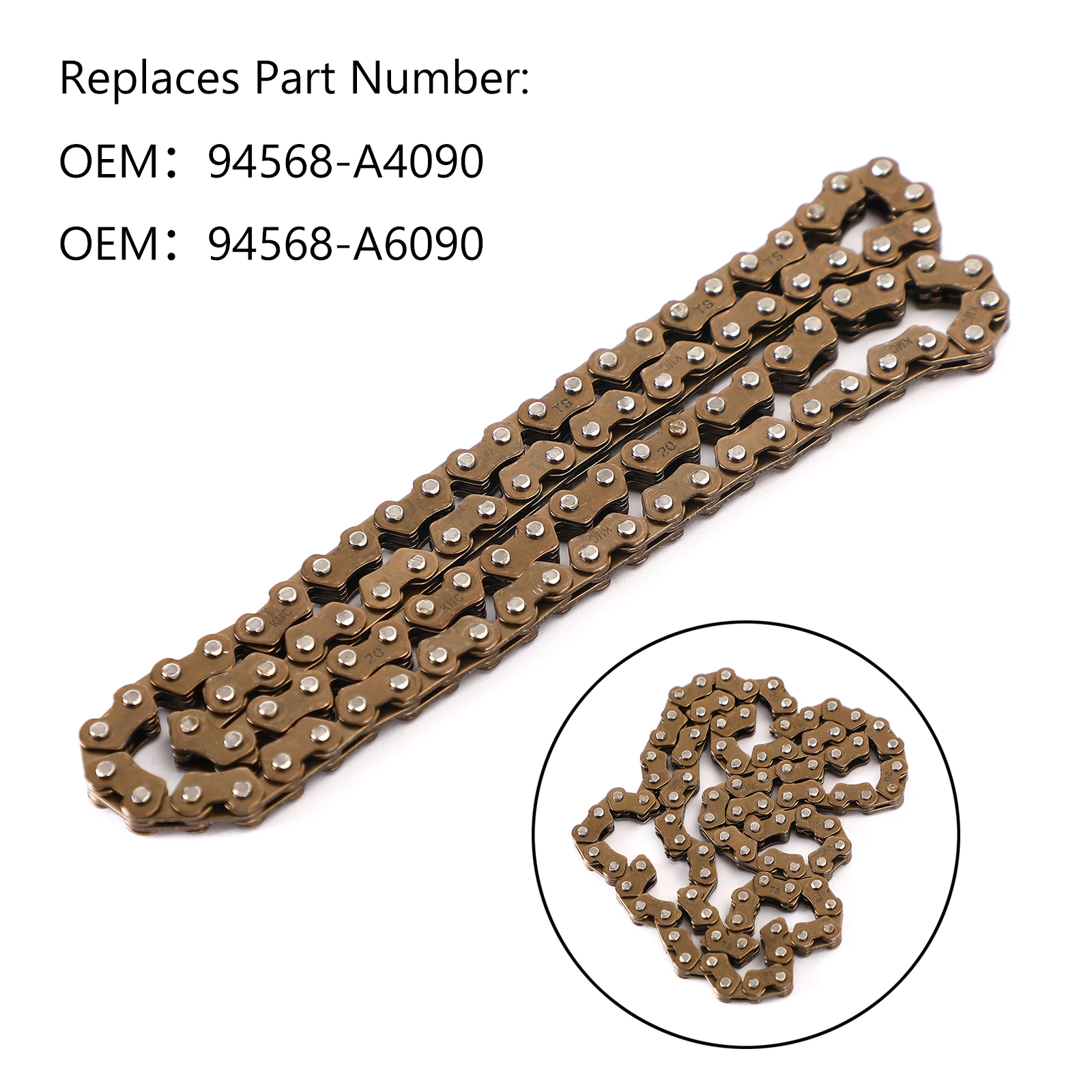 

Areyourshop 5-90L 3+4/3x4 Cam Shaft Timing Chain For Yamaha XT125R XT125X YB125 SPD YBR125 ED ESD YFM125 R XC115 XC115S MW125 A