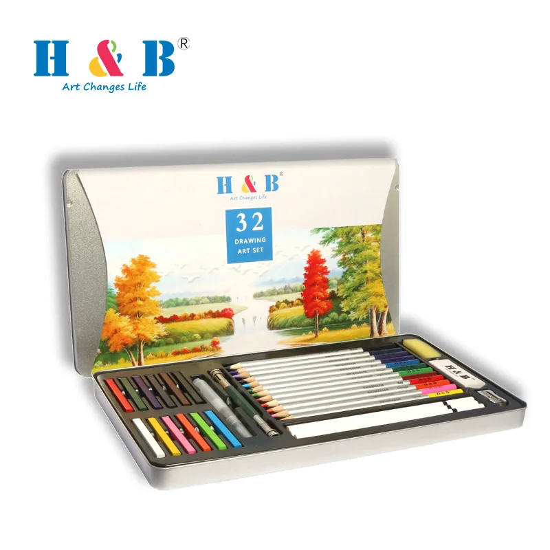 
artist drawing water soluble watercolor pastel pencil set 