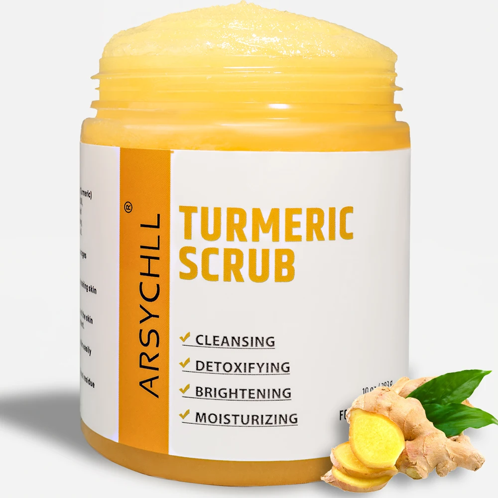 

RTS Natural Vegan Skin Care SPA Whitening Moisturizing Honey Sugar Scrub Private Label Exfoliating Turmeric face Body Scrub
