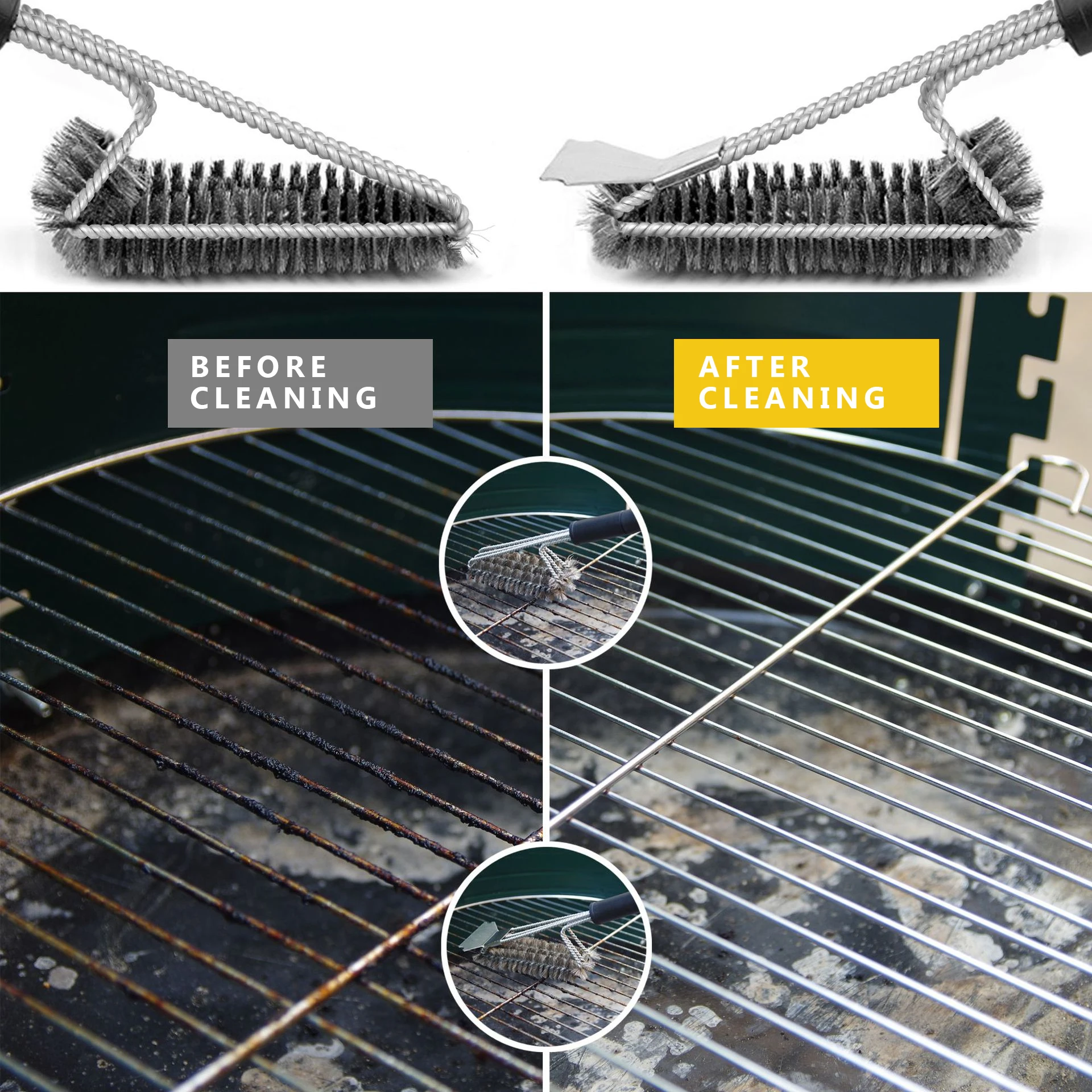 Factory Stock Direct Sale 20.4inch Heavy Duty Grill Brush Extra Long