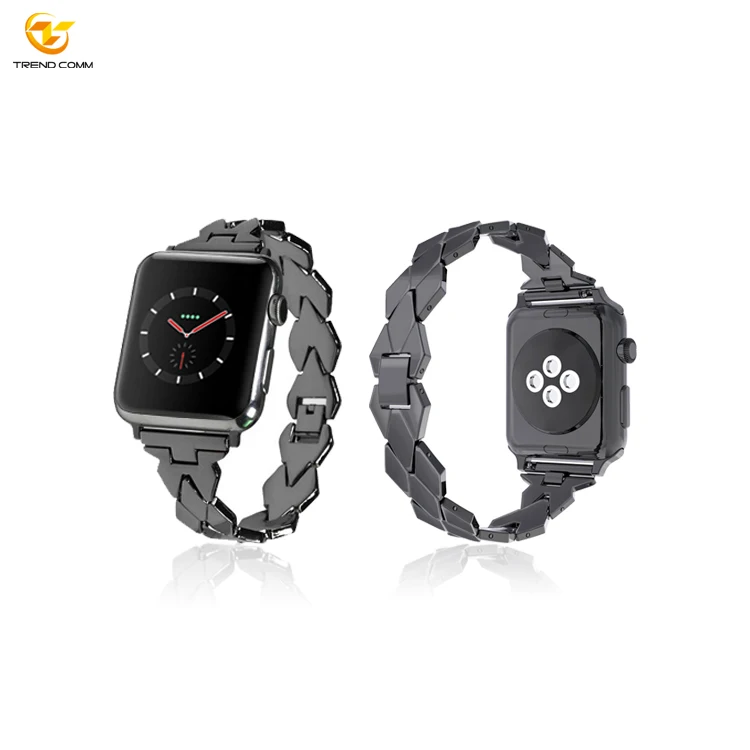 

For Apple Watch Band Stainless Steel Black Metal Strap Watch