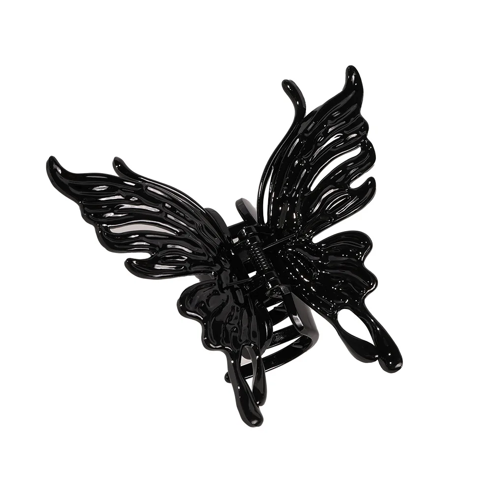 

2022 New Design Fashion 10cm Big Claw Hair Black White Transparent 3D Butterfly Hairpin