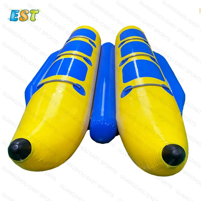 

10 persons water sport game inflatable water towable tube boat jet ski inflatable water banana boat, Blue, red, green, yellow