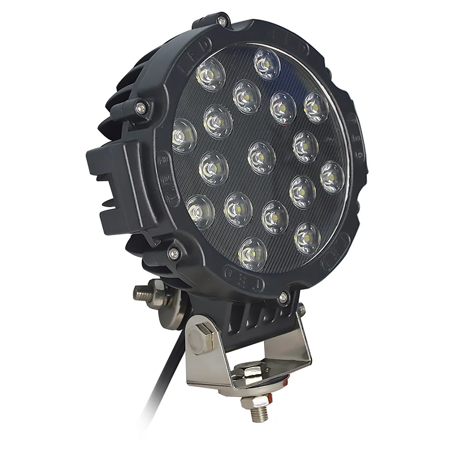 6 Inch Round Auto LED Spot Lamp Auxiliary Light Offroad ATV UTV Truck Car Driving Work Light 12V 24V 51W