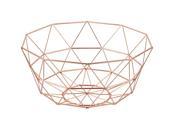 

Customized Metal Wire Vegetable Fruit Basket Kitchen Metal Mesh Fruit Basket