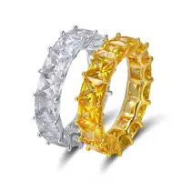 

RINNTIN SR48 Women Accessories 925 Sterling Silver Cubic Zirconia Diamond Eternity Rings