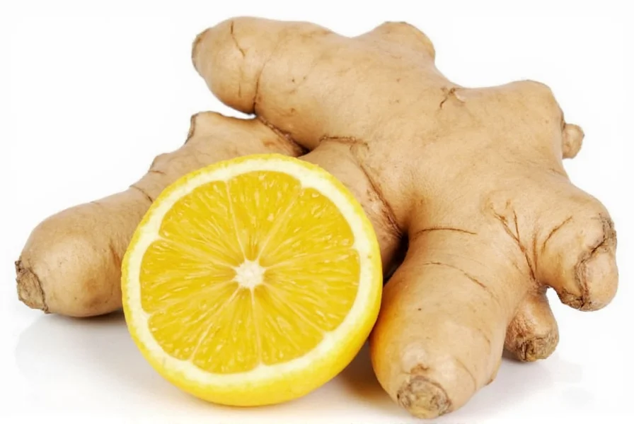 Close-up botanical illustration showing ginger rhizome structure with labeled nodes and internodes