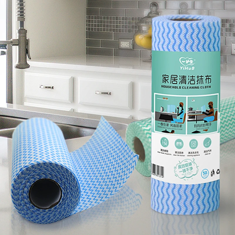 

Nonwoven Fabrics Oil Removal kitchen Towel Dish Cleaning Cloth, Blue