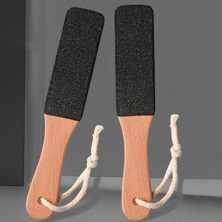 

Spa Pedicure Tool Wet or Dry Feet Scraper Foot Rasp Removers Cracked Heels Wooden Handle Foot File Callus Remover