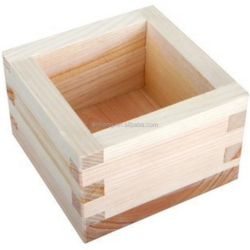 6.1 fl oz 1gou TIKUSAN Wooden Sake Cups Masu Japanese Hinoki Wood Sake Box Made in Japan