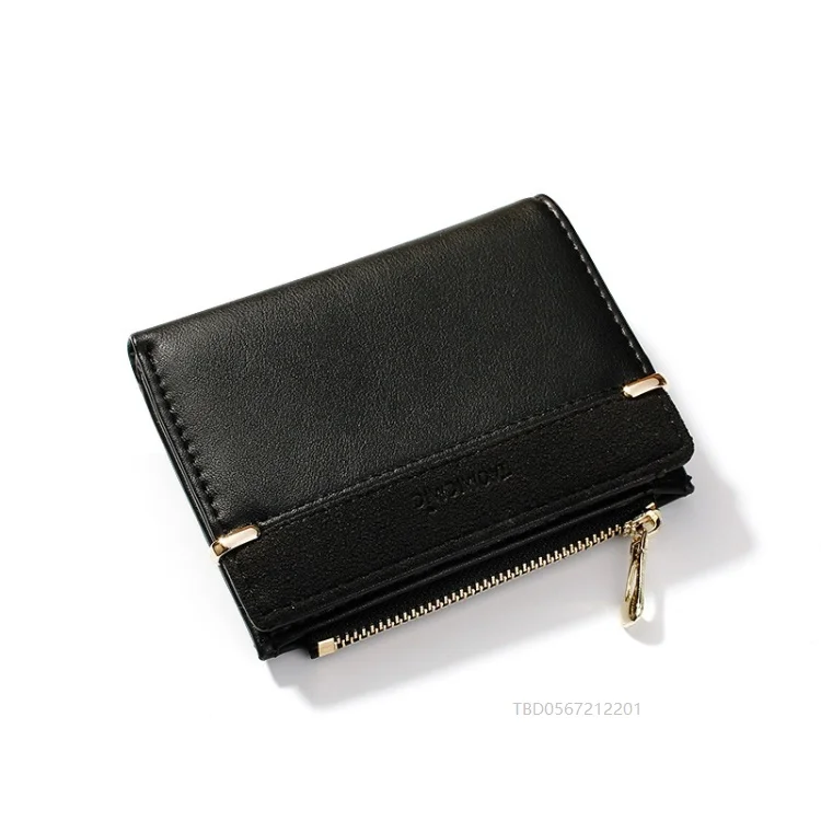 

Zipper Buckle Waterproof Pu Leather Fashion Slim Men Wallet with Coin Pocket and Bi-fold, Black,pink,grey,blue,milk tea