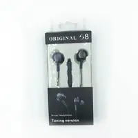 

MIC+VOLUME S8 handfree A.KG earphones Android mobile phone earphone BLACK/WHITE for samsung headset
