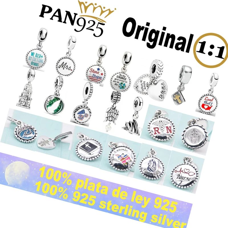 

D027 2021 High Quality 925 Sterling Silver Suitable for fit Pandoraer Bracelet DIY Charm, Free Shipping