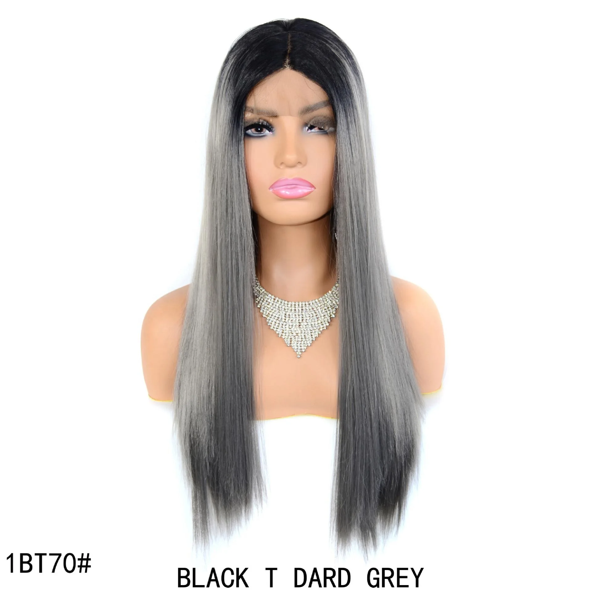 

Jhcentury T Shape Front Lace Wig Gradient Ramp Straight Lace Cover Wigs, See details